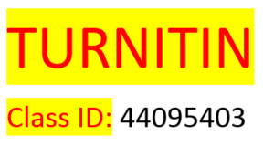 Turnitin class ID